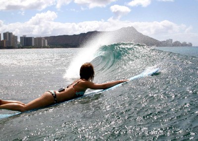 Surfing Diamond Head South Shore Hawaii